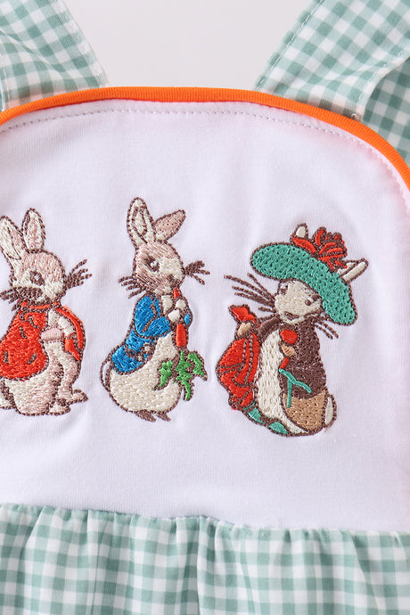 Bunny embroidery gingham bubble