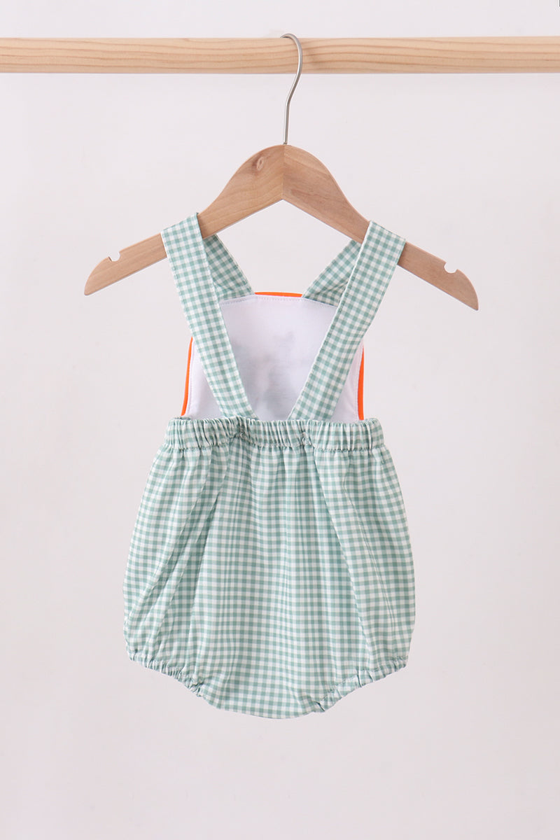 Bunny embroidery gingham bubble