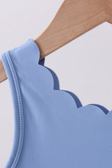 Blue active scalloped mom&me dress