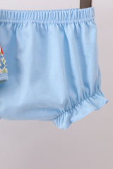 Floral smocked ruffle bloomer set