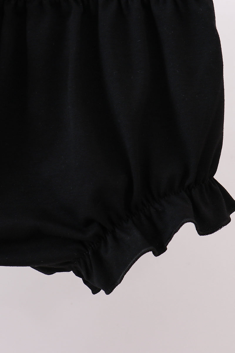 Leopard butterfly smocked ruffle bloomer set