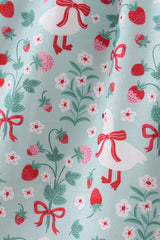 Strawberry Goose Ruffle Ruffle Dress
