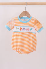 Orange stripe marine embroidery bubble