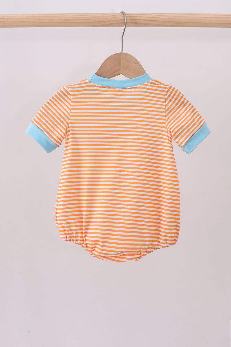 Orange stripe marine embroidery bubble