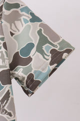 Camouflage duck print pocket top