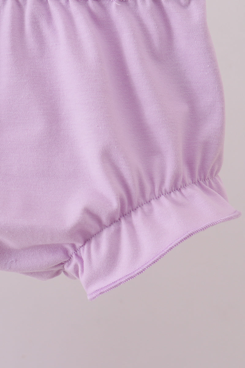 Purple floral print bloomer set