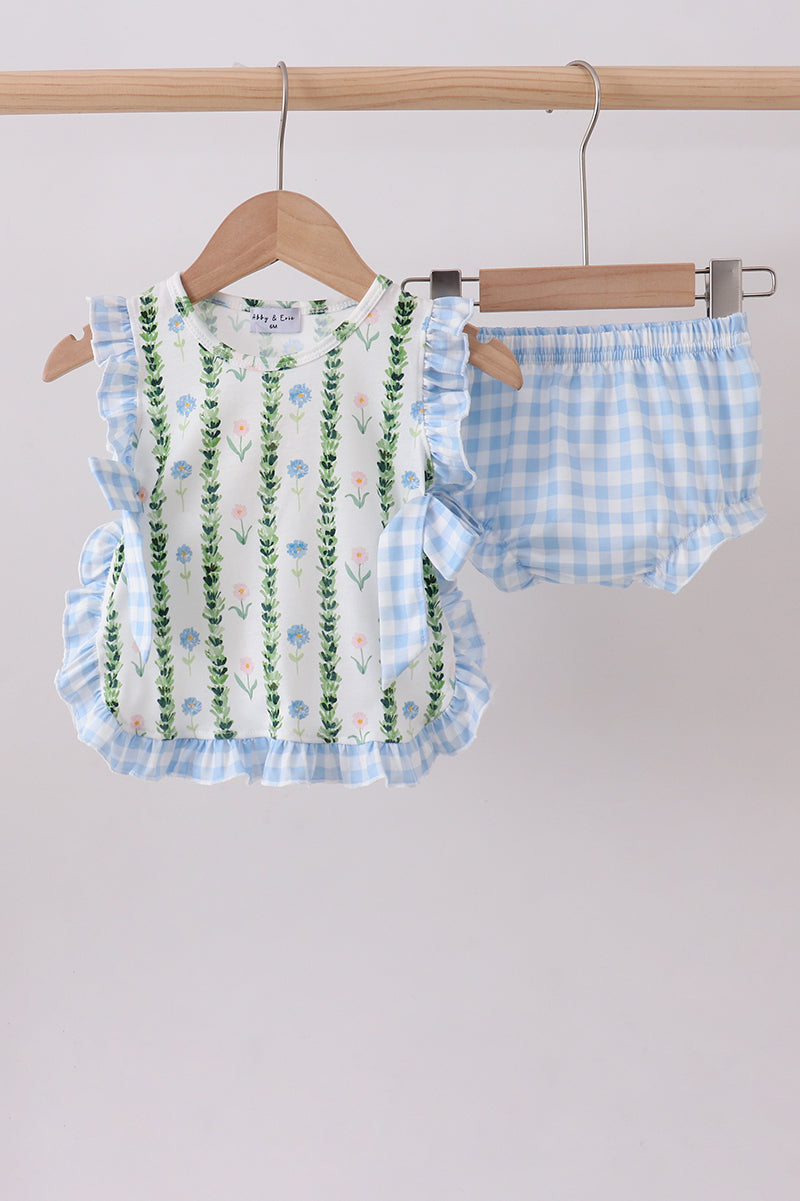 Green Ruffle Bloomer Green Floral Ruffle Bloomer Set – Honeydew USA