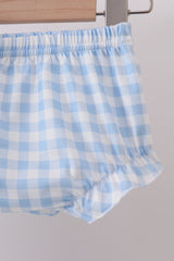 Green floral ruffle bow bloomer set