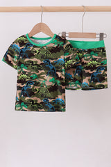 Green lobster bamboo 2pc pajama set