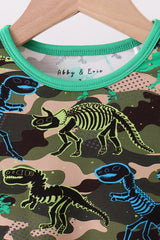 Green lobster bamboo 2pc pajama set