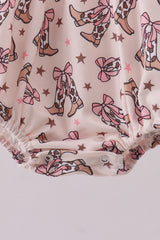 Western cowboy boots smocked bubble