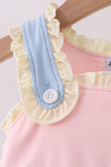 Color block ruffle bubble