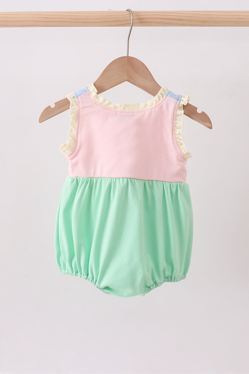 Color block ruffle bubble