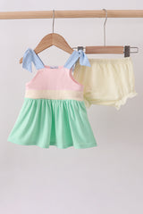 Color block bloomer set