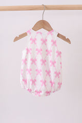 Pink Bow Goose Applique Bubble