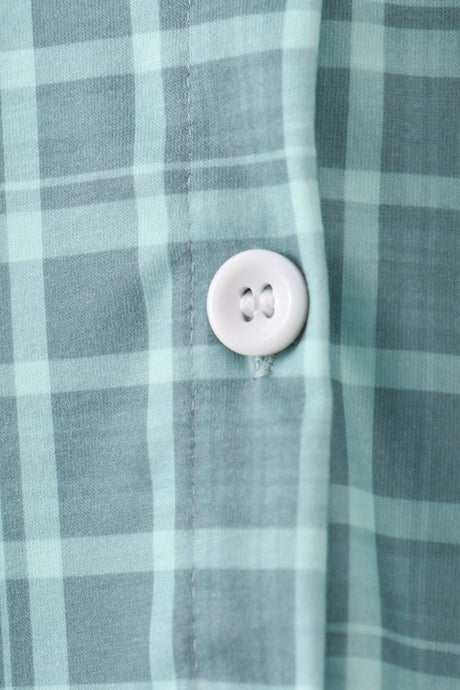 Duck embroidery button down plaid shirt
