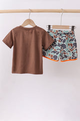 Camouflage hunting embroidery short set