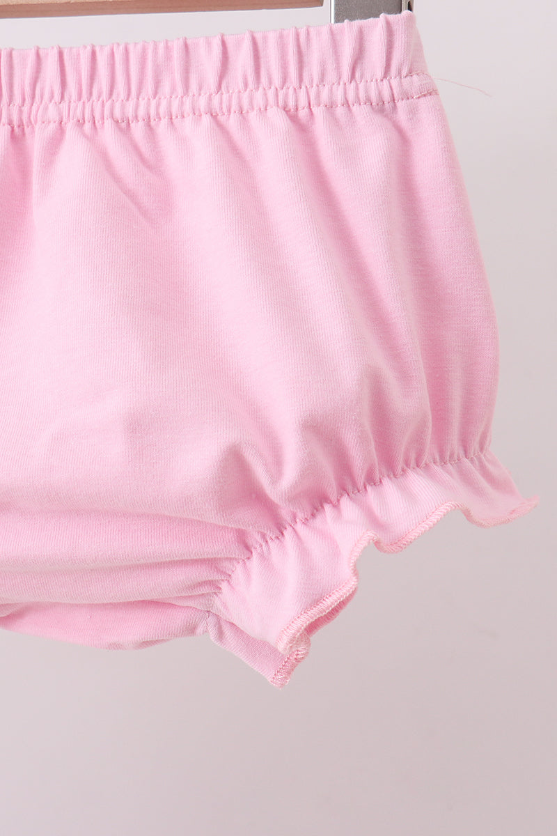 Pink lollipop embroidery bloomer set