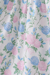 Blue floral print ruffle mom&me dress