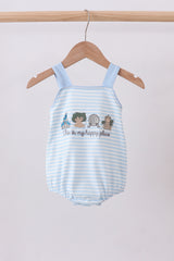 Blue this is my happy place embroidery stripe bubble