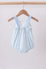 Blue this is my happy place embroidery stripe bubble