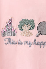 Happy Place Embroidered Skorts Set