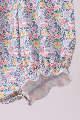 Summer garden smocked ruffle bubble