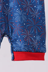 Navy fireworks romper