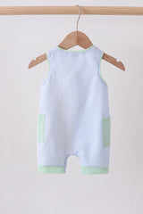 Blue&yellow stripe seersucker jonjon