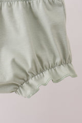 Dance angel embroidery ruffle bloomer set