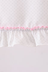 Dance angel embroidery ruffle bloomer set