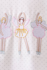 Dance angel embroidery ruffle skort set