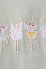 Dance angel embroidery ruffle dress