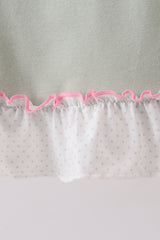 Dance angel embroidery ruffle dress