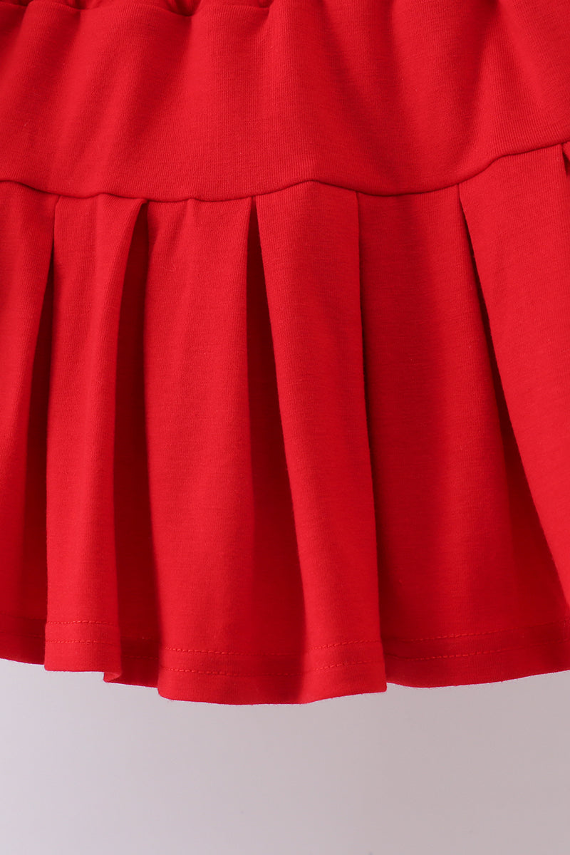 Blue fireworks embroidery skort set