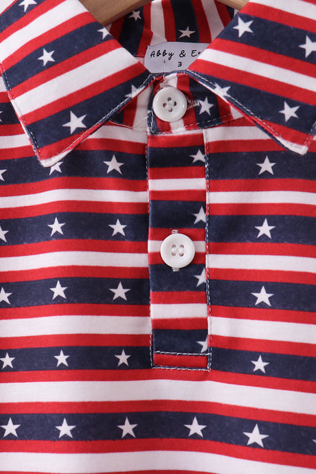 Stripe star button down shirt