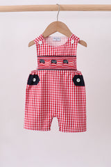 Red flag smocked gingham jonjon