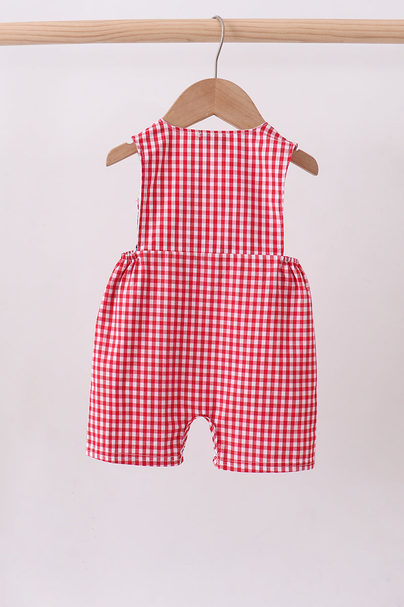 Red flag smocked gingham jonjon