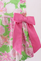 Pink floral ruffle bubble