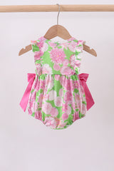 Pink floral ruffle bubble