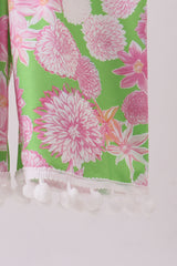 Pink floral ruffle jumpsuit