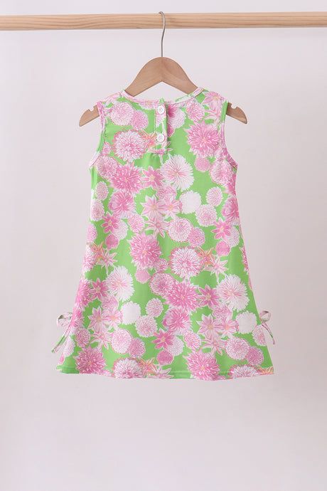 Pink floral lace shift dress