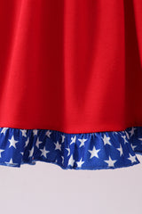 Red heart smocked dress