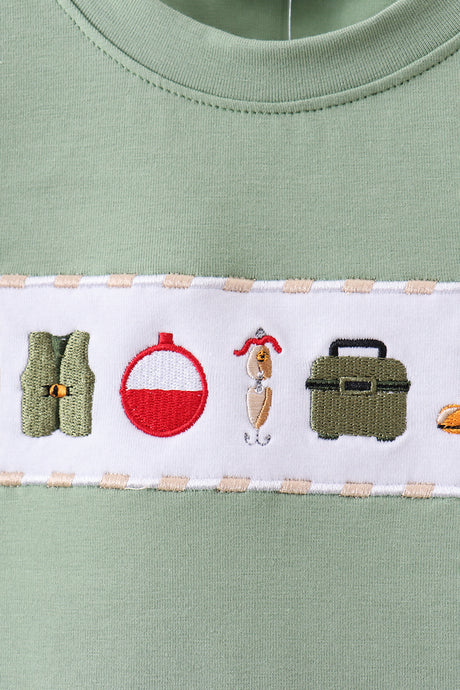 Fishing embroidery top