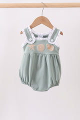 Sage starfish shell embroidery ruffle bubble