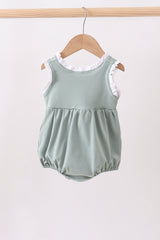 Sage starfish shell embroidery ruffle bubble