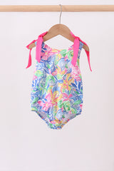 Tropical floral print swimsuit