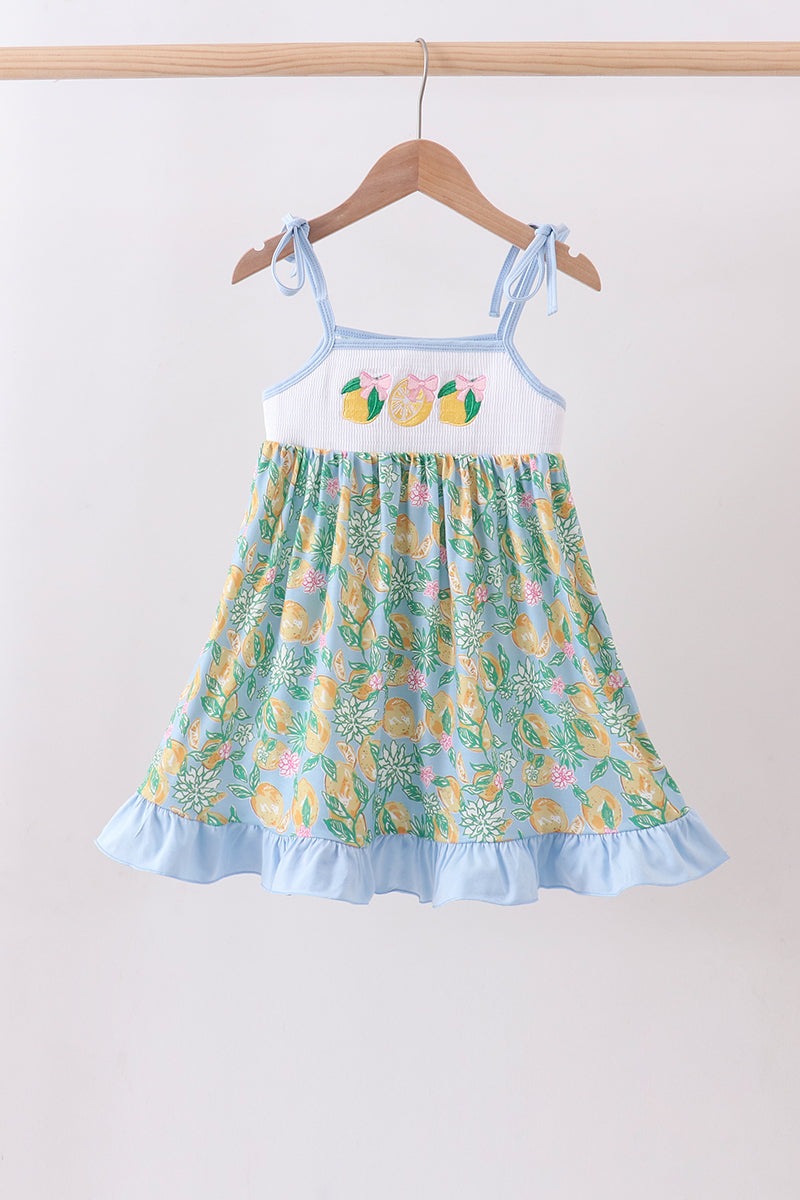 Green lemon smocked ruffle dress Honeydew USA Green lemon smocked ruffle dress Honeydew USA