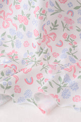 Pink floral smocked mom dress
