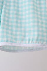 White sailboat embroidery shorts set